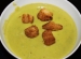 Крем-суп с зеленым горошком и маскарпоне