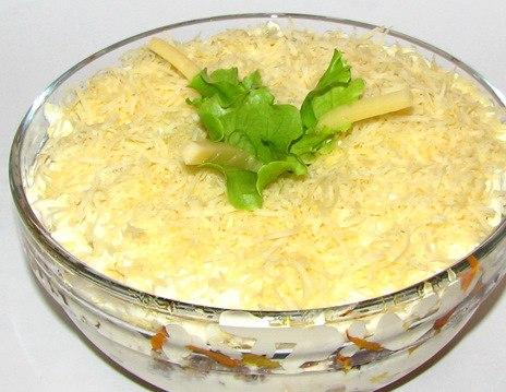 Салат из 90-х с сардиной,яйцом и луком.Простой, ностальгический и вкусный!