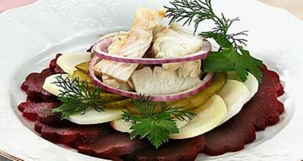 Винегрет с судаком